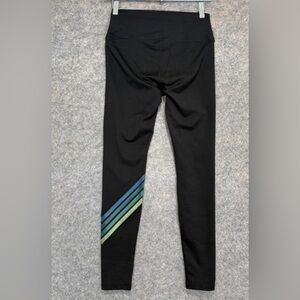 Aviator Nation Chevron striped with Blue and Green Stripes yoga pants